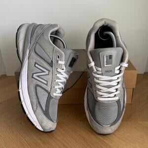 New Balance 990 V5 Grey/White Men Sneakers - SZ 7.5 D